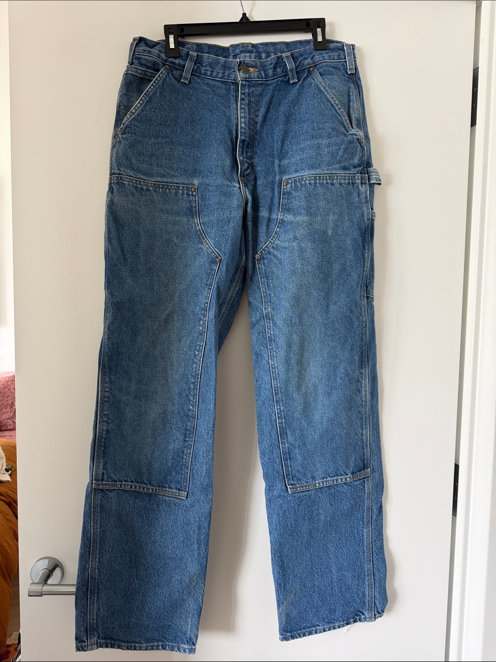 Carhartt Men's Blue Relaxed Carpenter Jeans